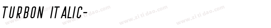 Turbon Italic字体转换